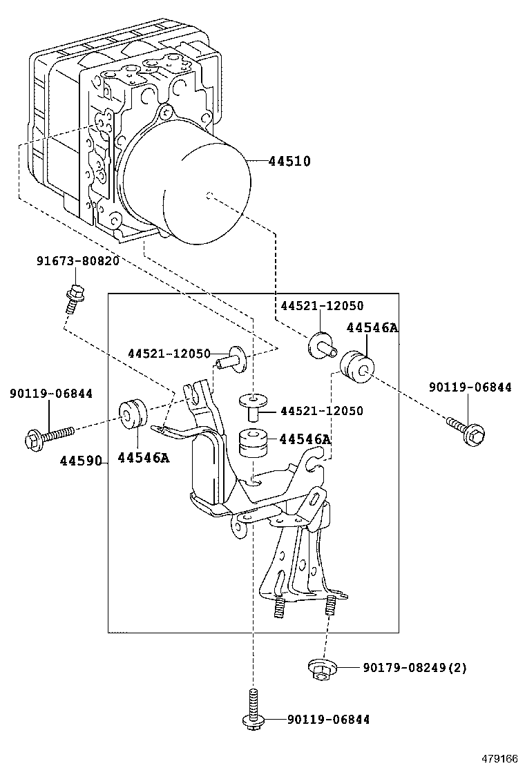 44590-43020 BRACKET ASSY, BRAKE ACTUATOR product image