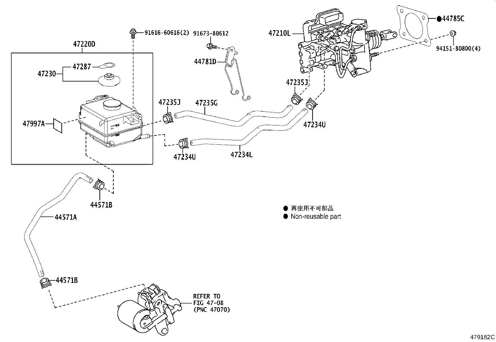 44571-28060 HOSE, BRAKE ACTUATOR, NO.1 product image