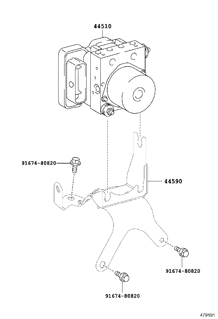 44590-28210 BRACKET ASSY, BRAKE ACTUATOR product image