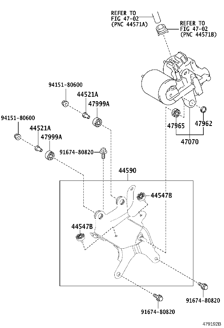 44590-28210 BRACKET ASSY, BRAKE ACTUATOR product image