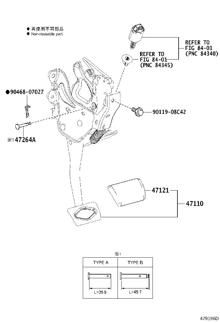 47110-WY040 SUPPORT ASSY, BRAKE PEDAL product image