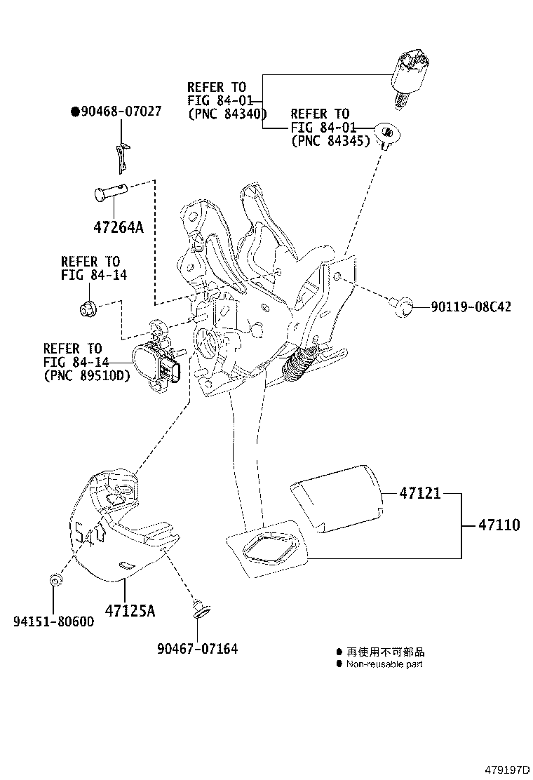 47110-WY040 SUPPORT ASSY, BRAKE PEDAL product image