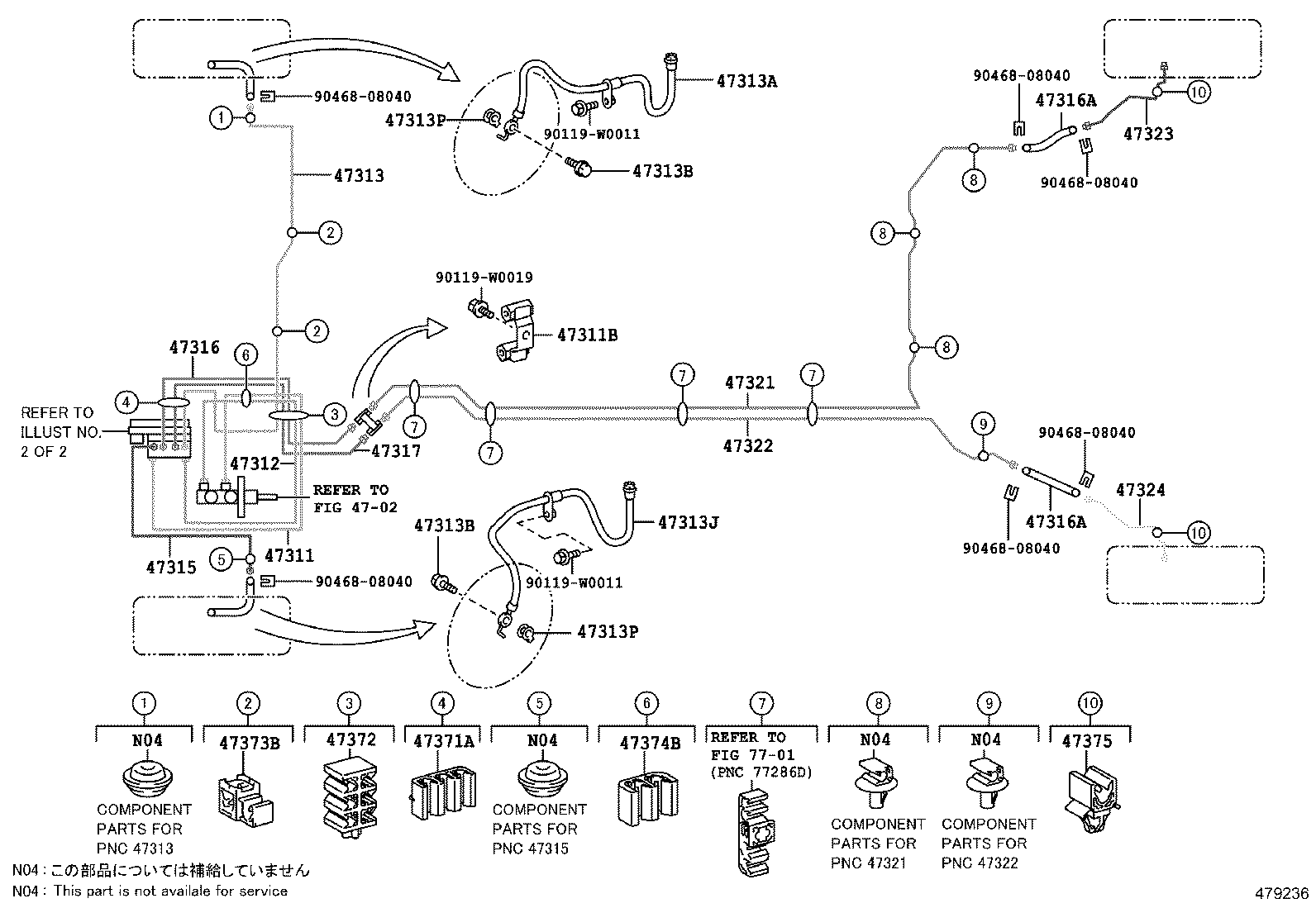 44590-0H040 BRACKET ASSY, BRAKE ACTUATOR product image