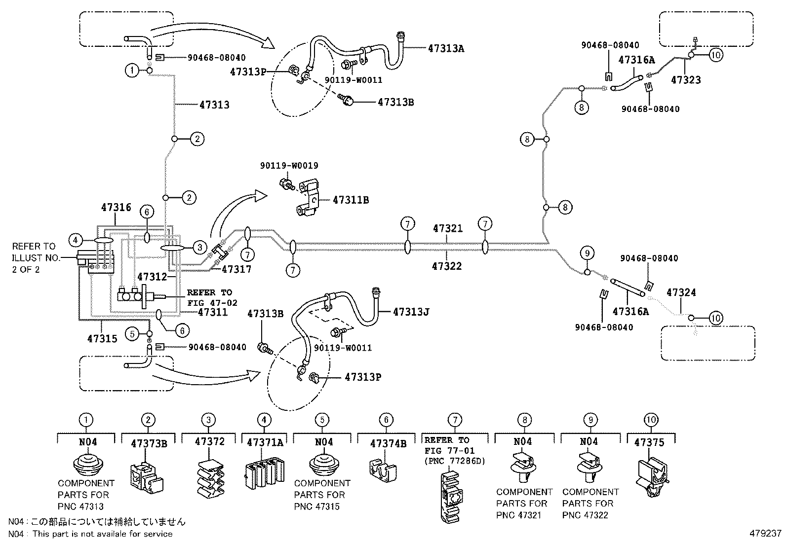 44590-0H040 BRACKET ASSY, BRAKE ACTUATOR product image