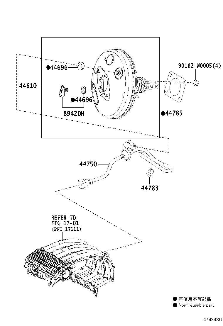 44783-YV010 CLAMP, VACUUM HOSE product image