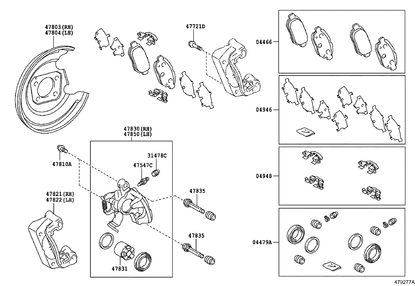 04946-02100 SHIM KIT, ANTI SQUEAL(FOR REAR DISC BRAKE) product image