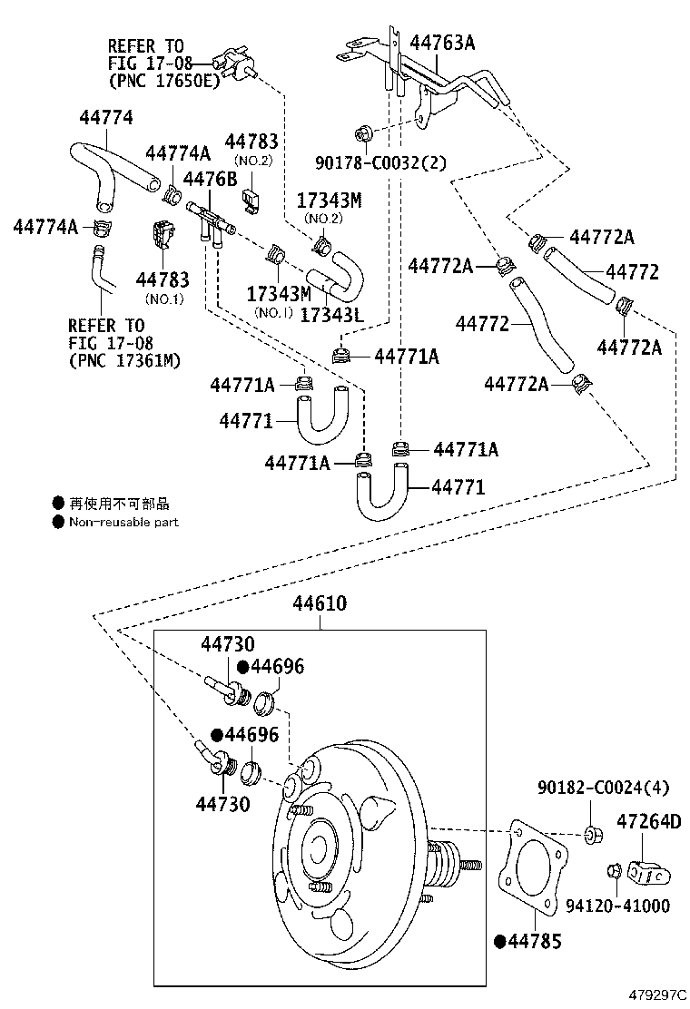 44783-02040 CLAMP, VACUUM HOSE product image