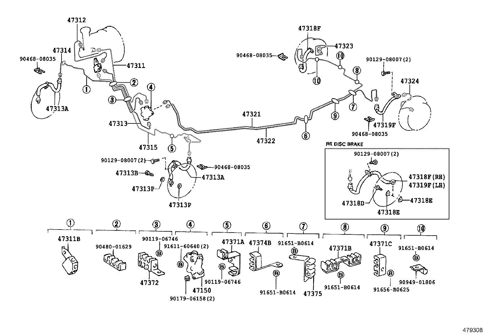 44592-21010 BRACKET, BRAKE ACTUATOR, NO.2 product image
