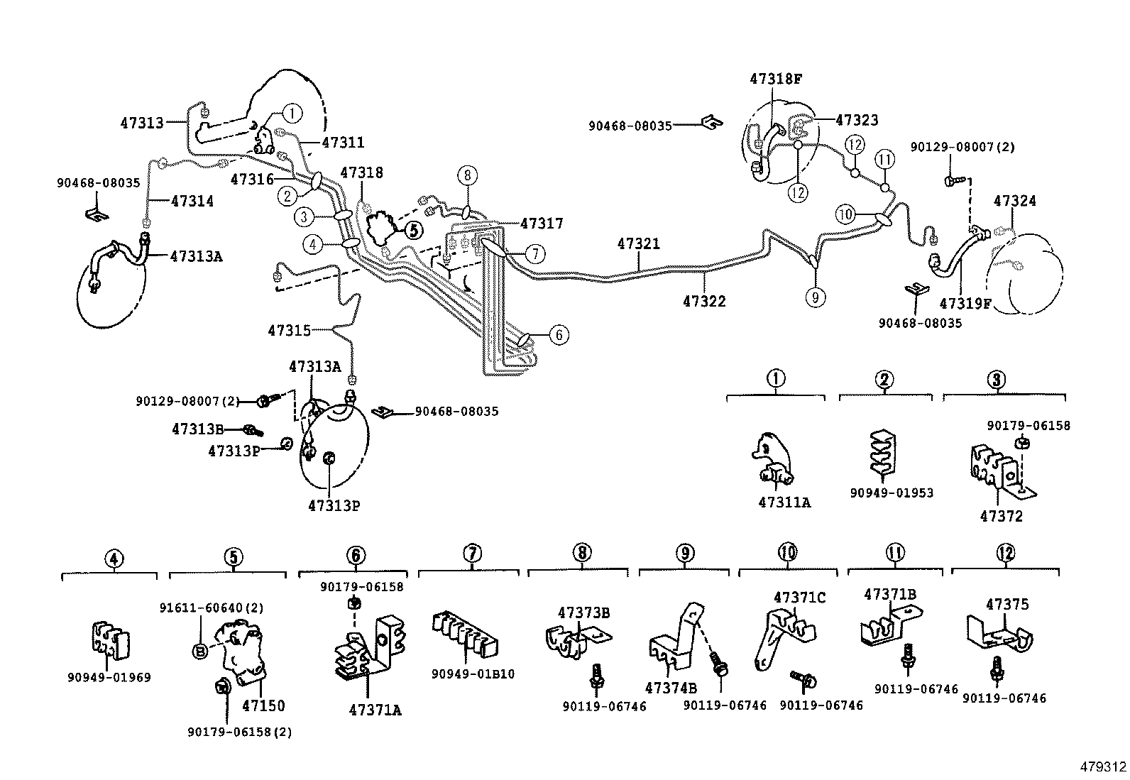 44592-21010 BRACKET, BRAKE ACTUATOR, NO.2 product image