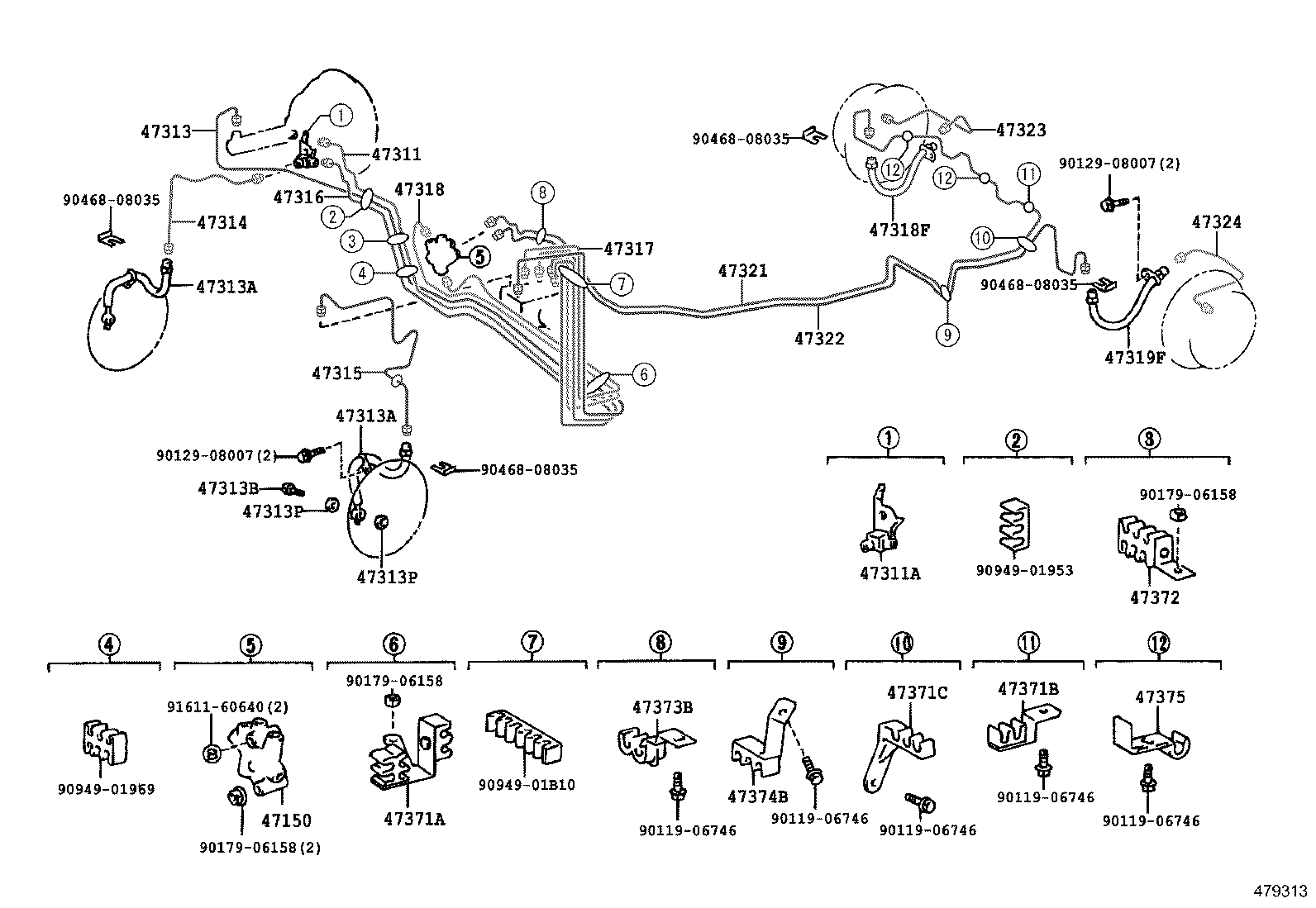 44592-21010 BRACKET, BRAKE ACTUATOR, NO.2 product image