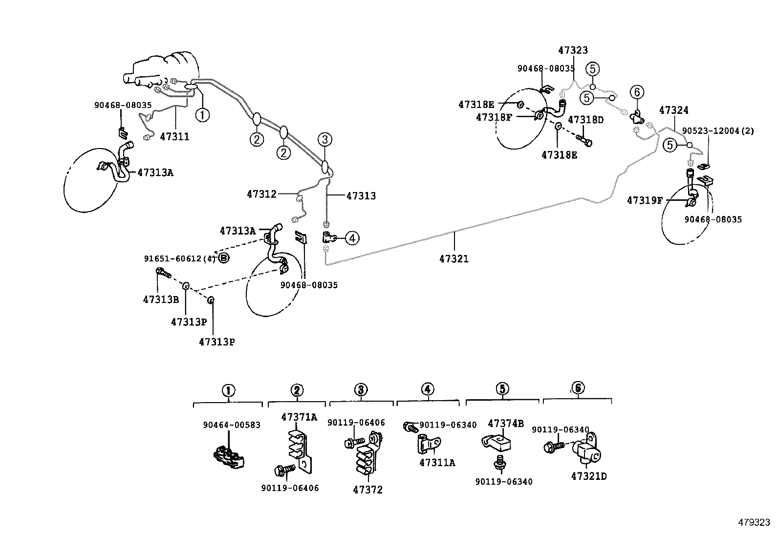 44590-14040 BRACKET ASSY, BRAKE ACTUATOR product image