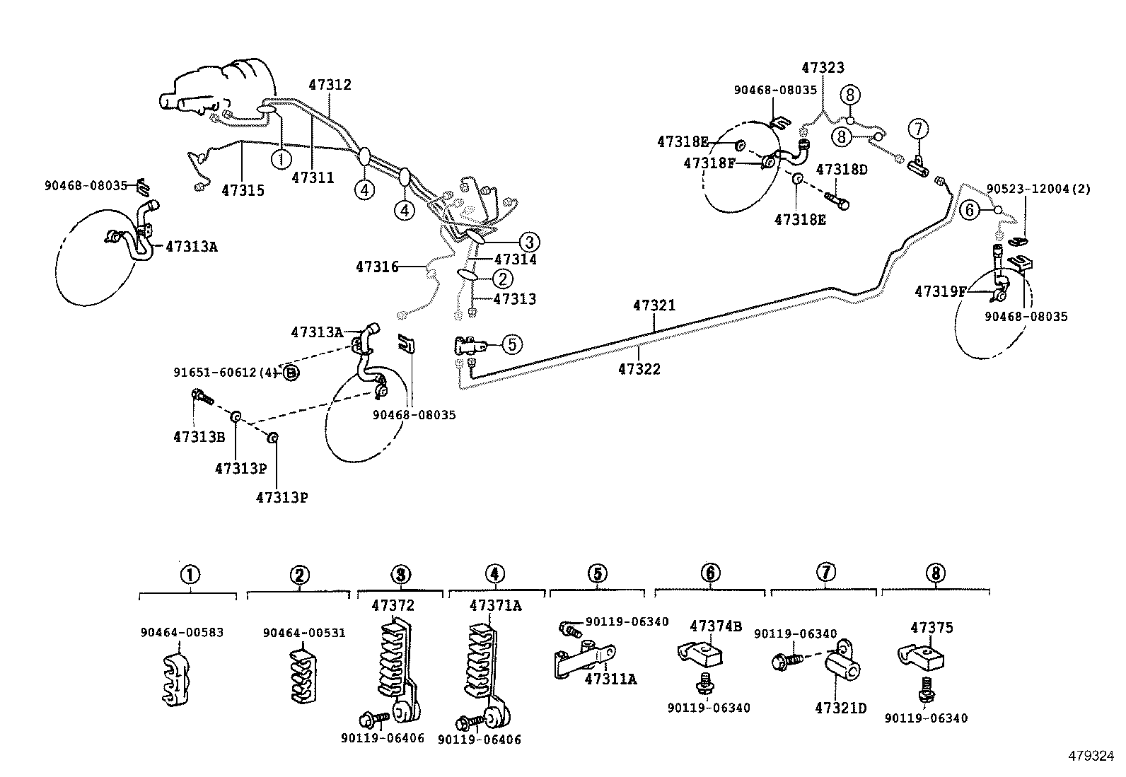 44590-14040 BRACKET ASSY, BRAKE ACTUATOR product image