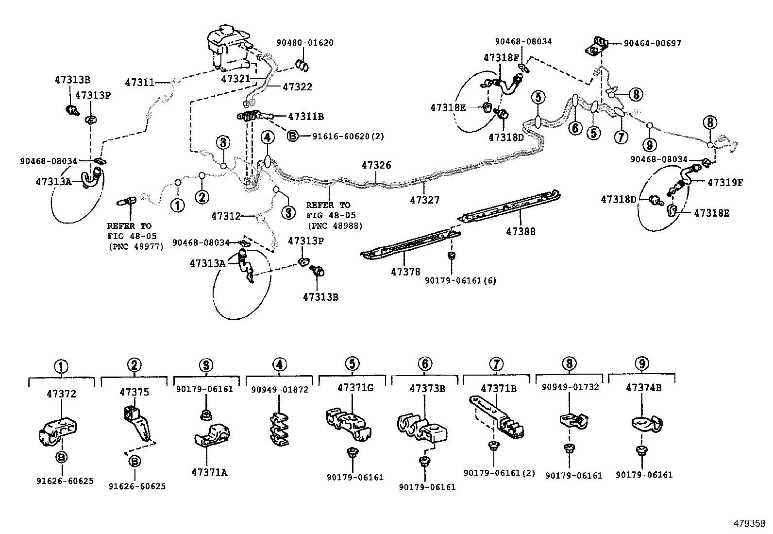 44554-30020 TUBE, BRAKE ACTUATOR, NO.4 product image
