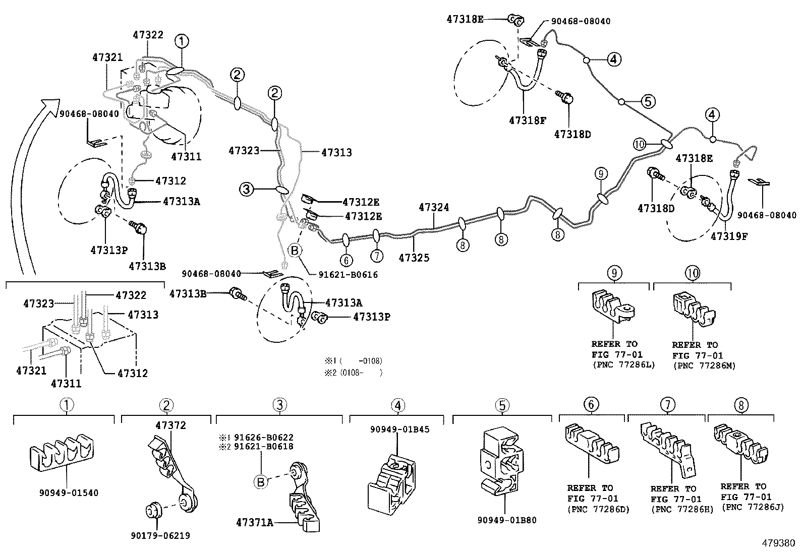 47311-30670 TUBE, FRONT BRAKE, NO.1 product image