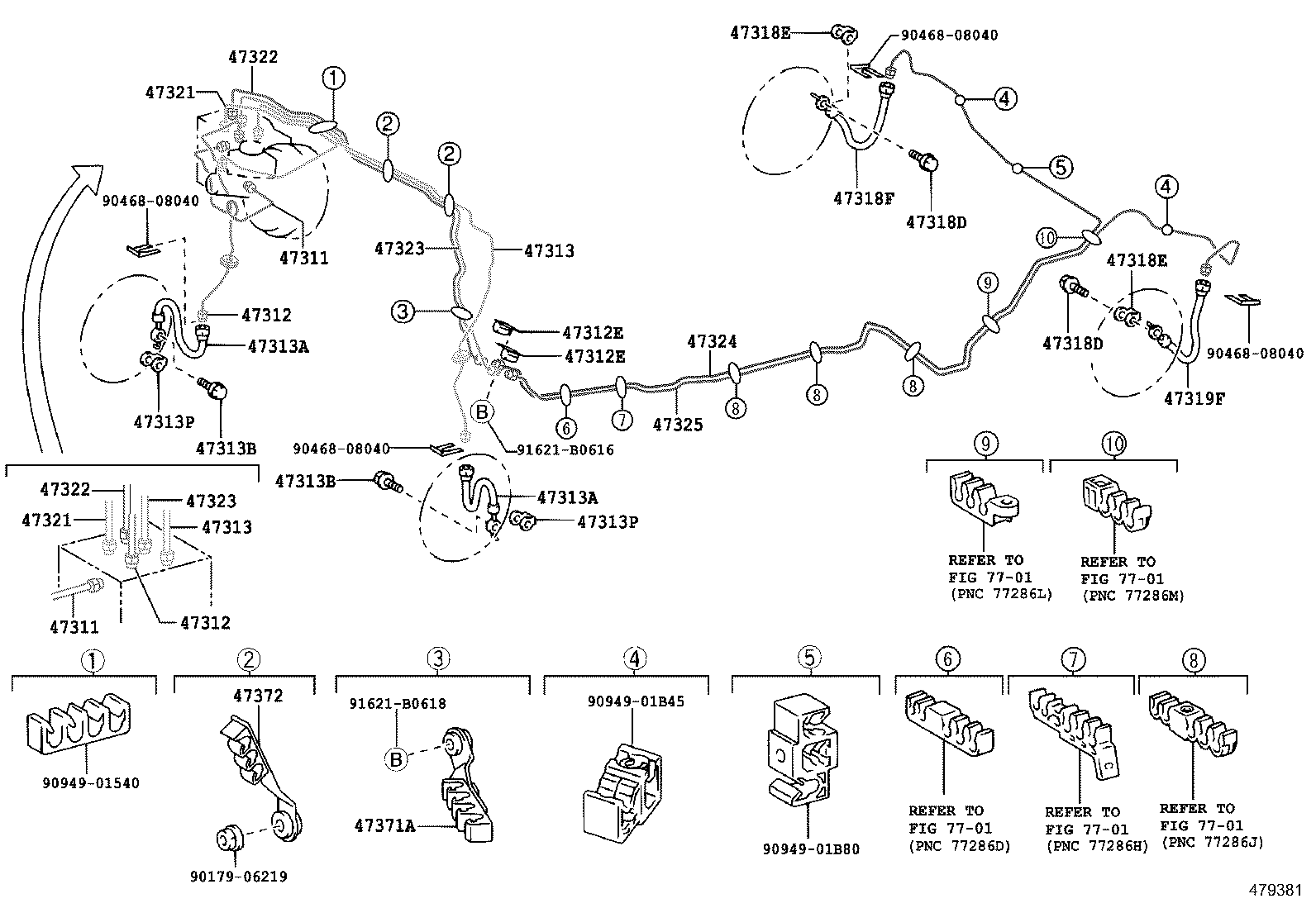 47311-30670 TUBE, FRONT BRAKE, NO.1 product image