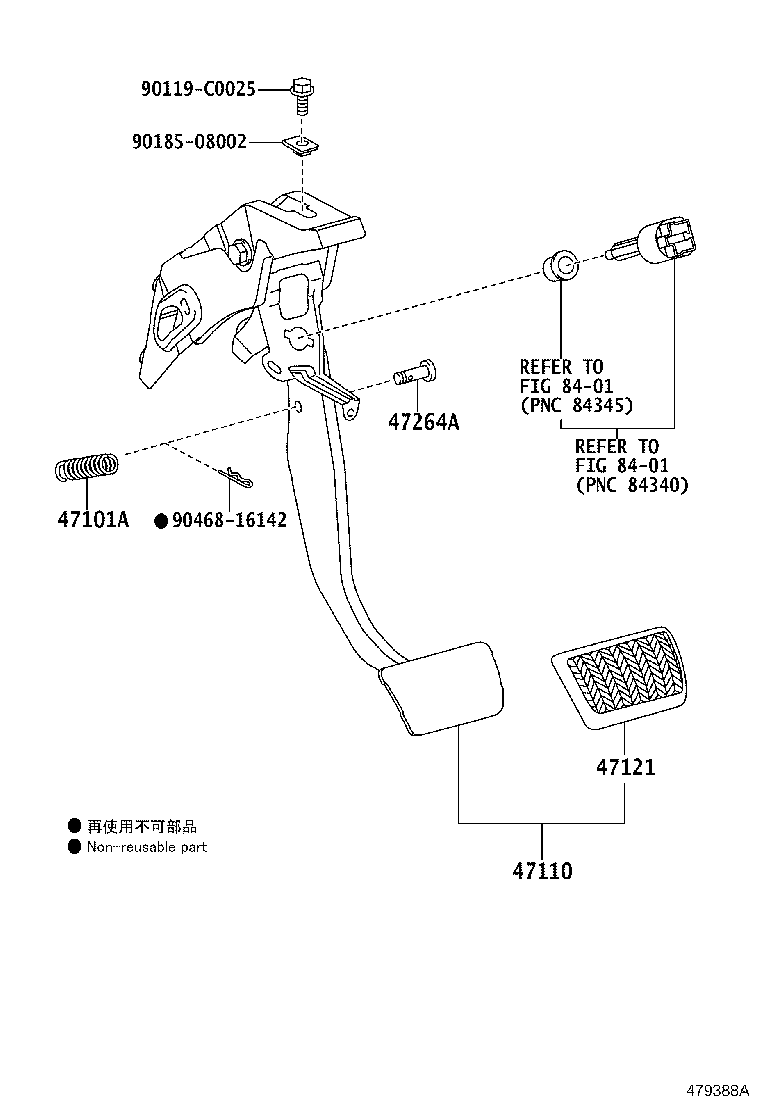 47110-02820 SUPPORT ASSY, BRAKE PEDAL product image