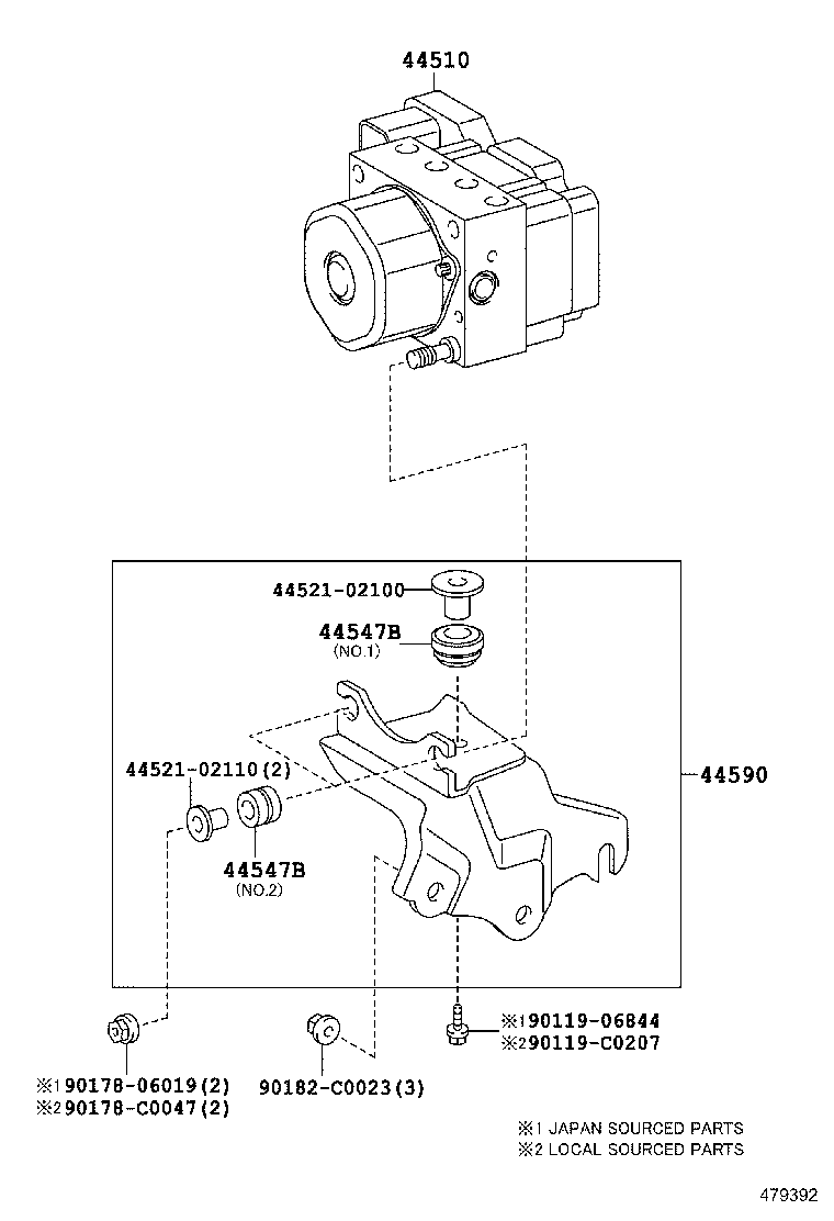 47311-02B90 TUBE, FRONT BRAKE, NO.1 product image