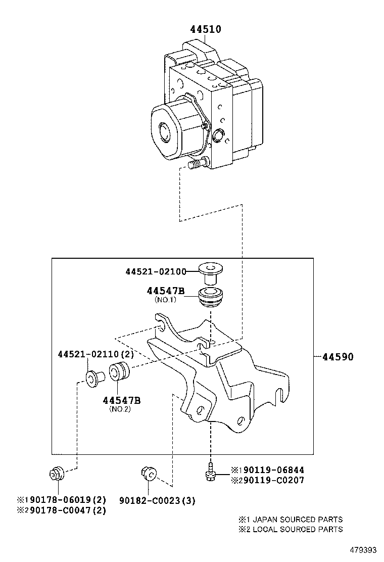 47311-02B90 TUBE, FRONT BRAKE, NO.1 product image