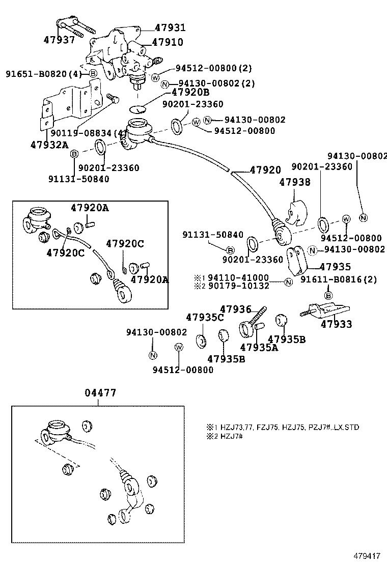 04477-60020 BUSH & BOOT KIT, LOAD SENSING SPRING product image