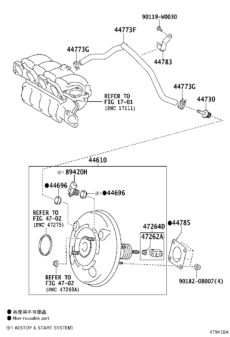 96133-41501 CLIP(FOR AIR HOSE NO.3) product image