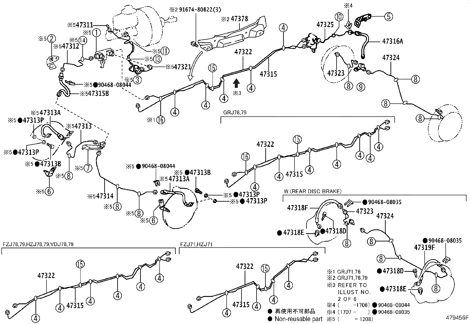 Toyota 90949-01E46 CLAMP, BRAKE TUBE, NO.3