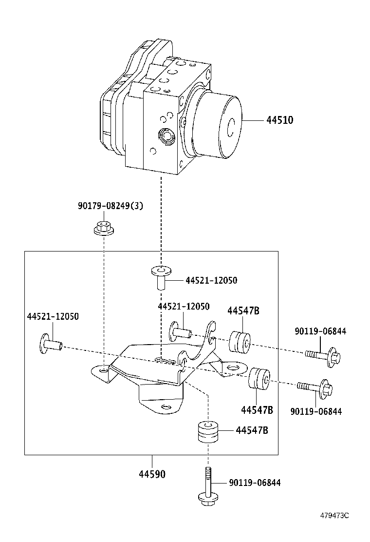 47329-60180 TUBE, REAR BRAKE, NO.9 product image