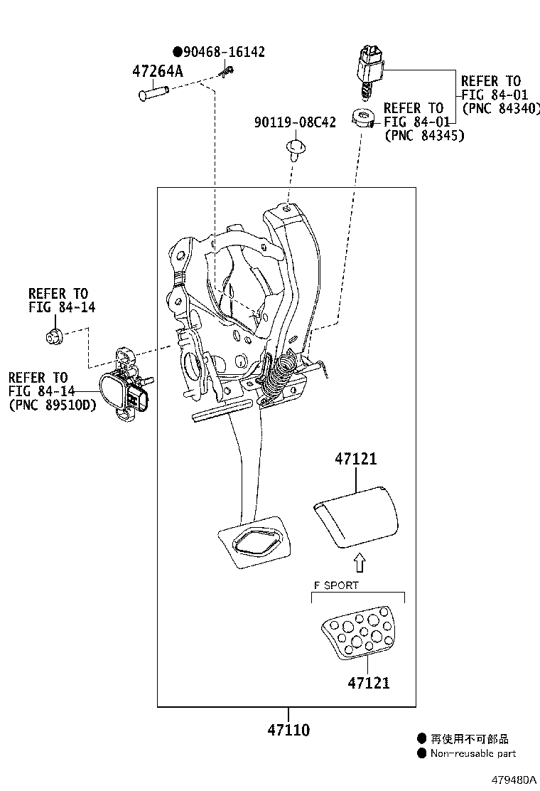 47110-78040 SUPPORT ASSY, BRAKE PEDAL product image