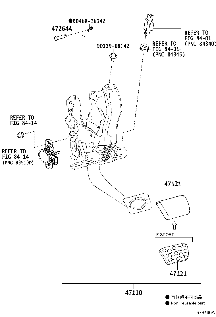 47110-78040 SUPPORT ASSY, BRAKE PEDAL product image
