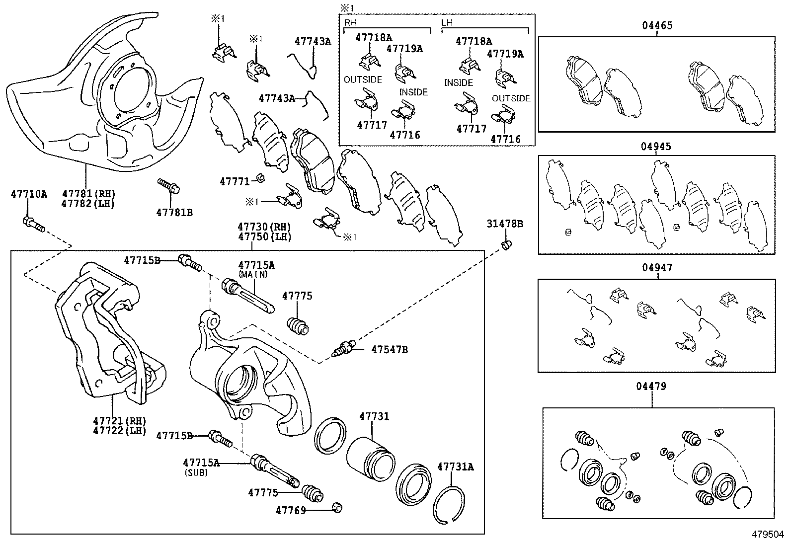 47716-30170 PLATE, PAD SUPPORT, NO.2(FOR FRONT DISC BRAKE) product image