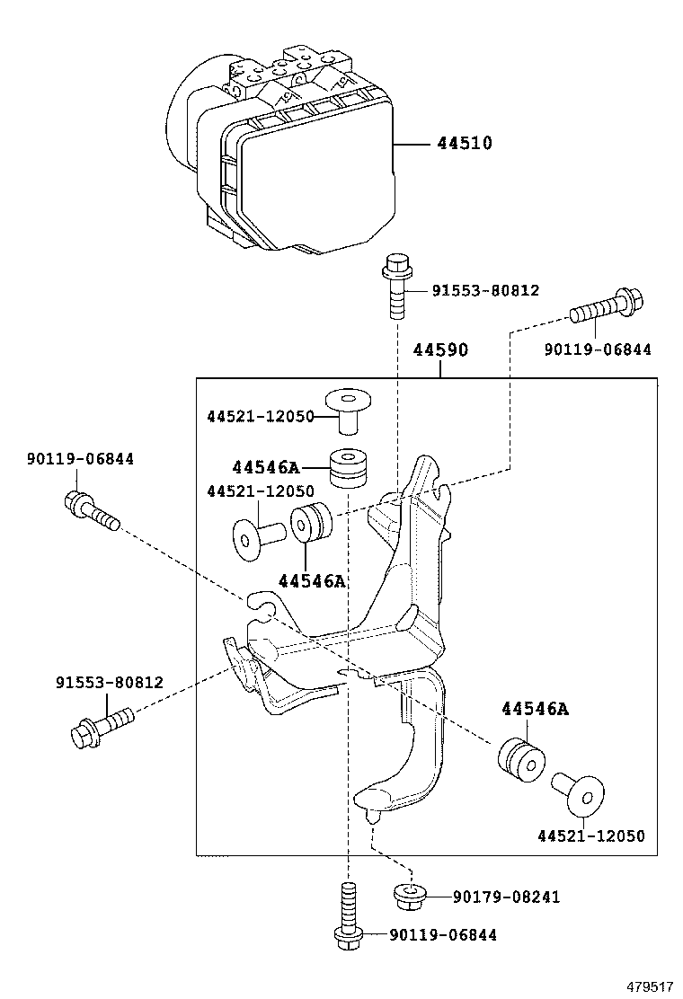 44590-24010 BRACKET ASSY, BRAKE ACTUATOR product image
