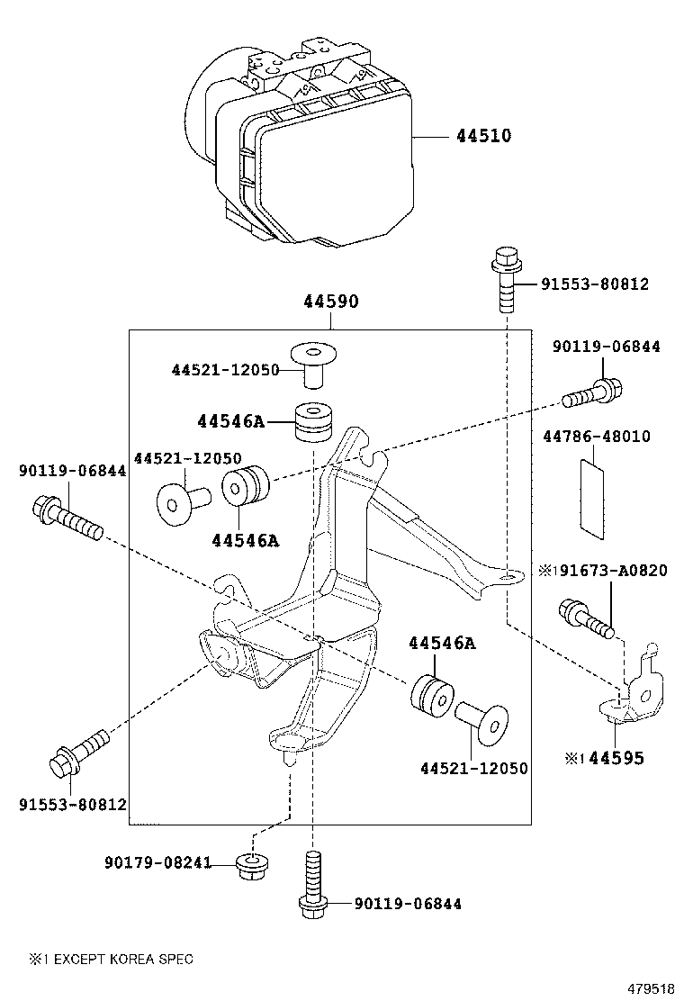 44050-24580 ACTUATOR ASSY, BRAKE product image
