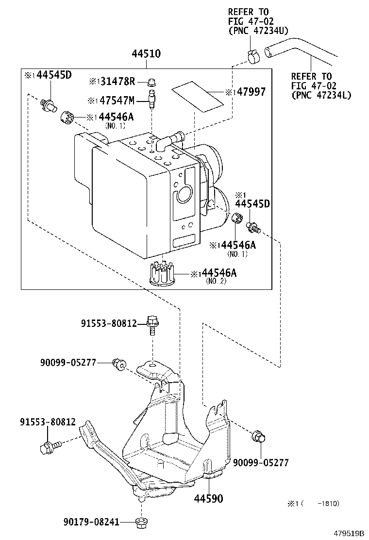 44590-24010 BRACKET ASSY, BRAKE ACTUATOR product image