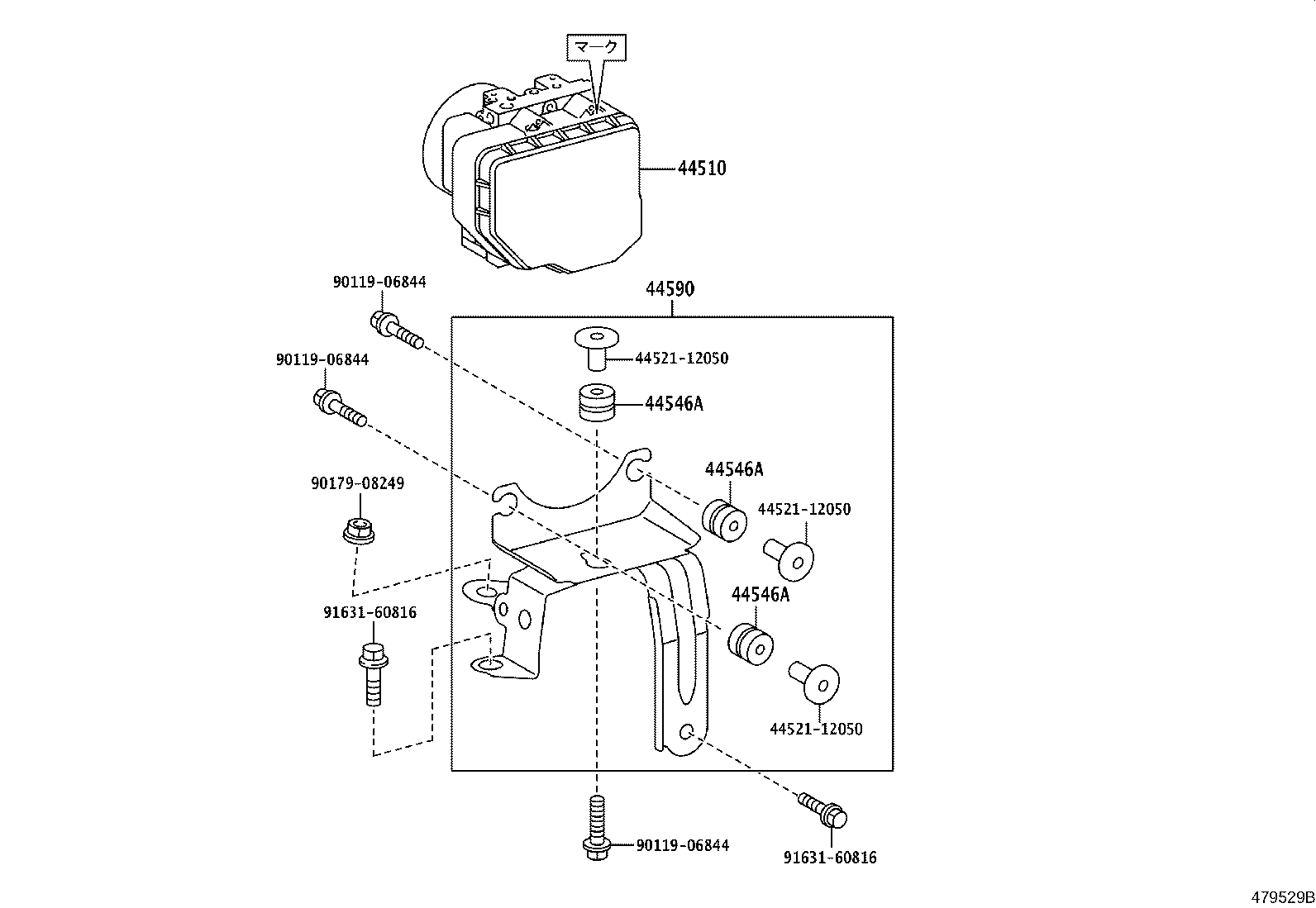 44590-44100 BRACKET ASSY, BRAKE ACTUATOR product image