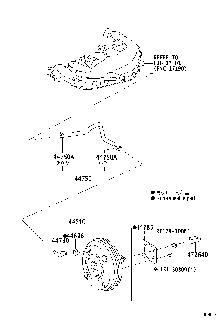 Toyota 44610-24320 BOOSTER ASSY, BRAKE