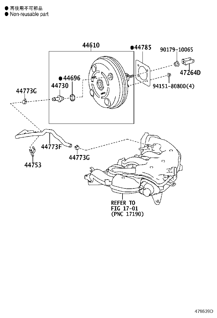 44610-53550 BOOSTER ASSY, BRAKE product image
