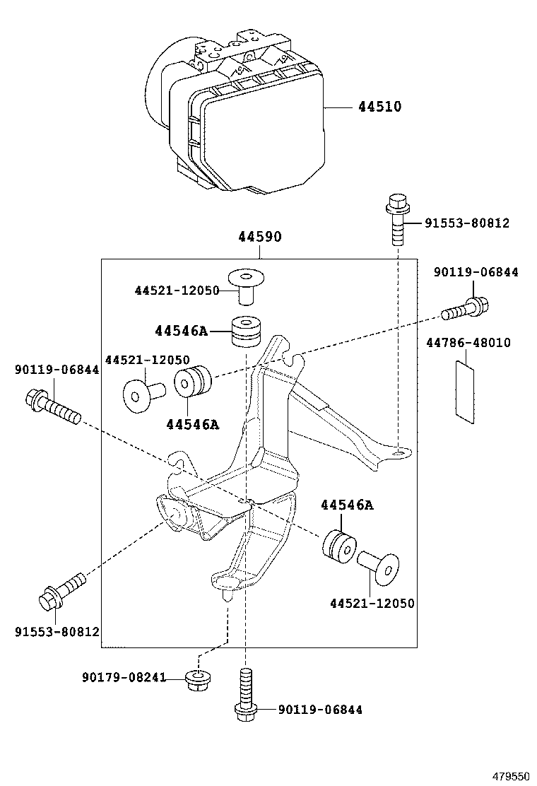 44590-24010 BRACKET ASSY, BRAKE ACTUATOR product image