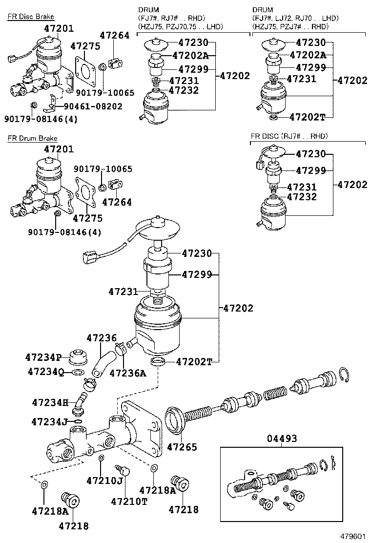 04493-60310 CYLINDER KIT, BRAKE MASTER product image