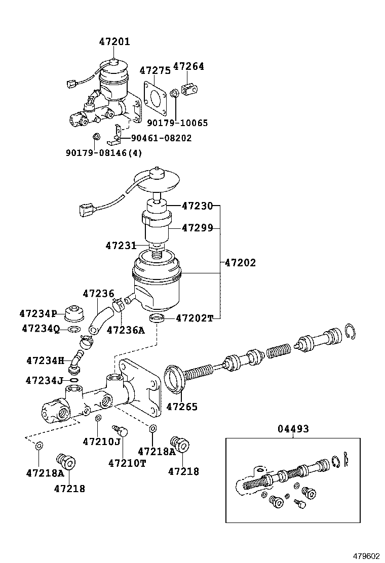 04493-60230 CYLINDER KIT, BRAKE MASTER product image