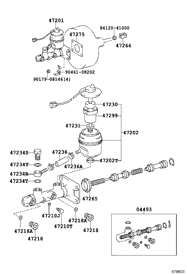 04493-60230 CYLINDER KIT, BRAKE MASTER product image