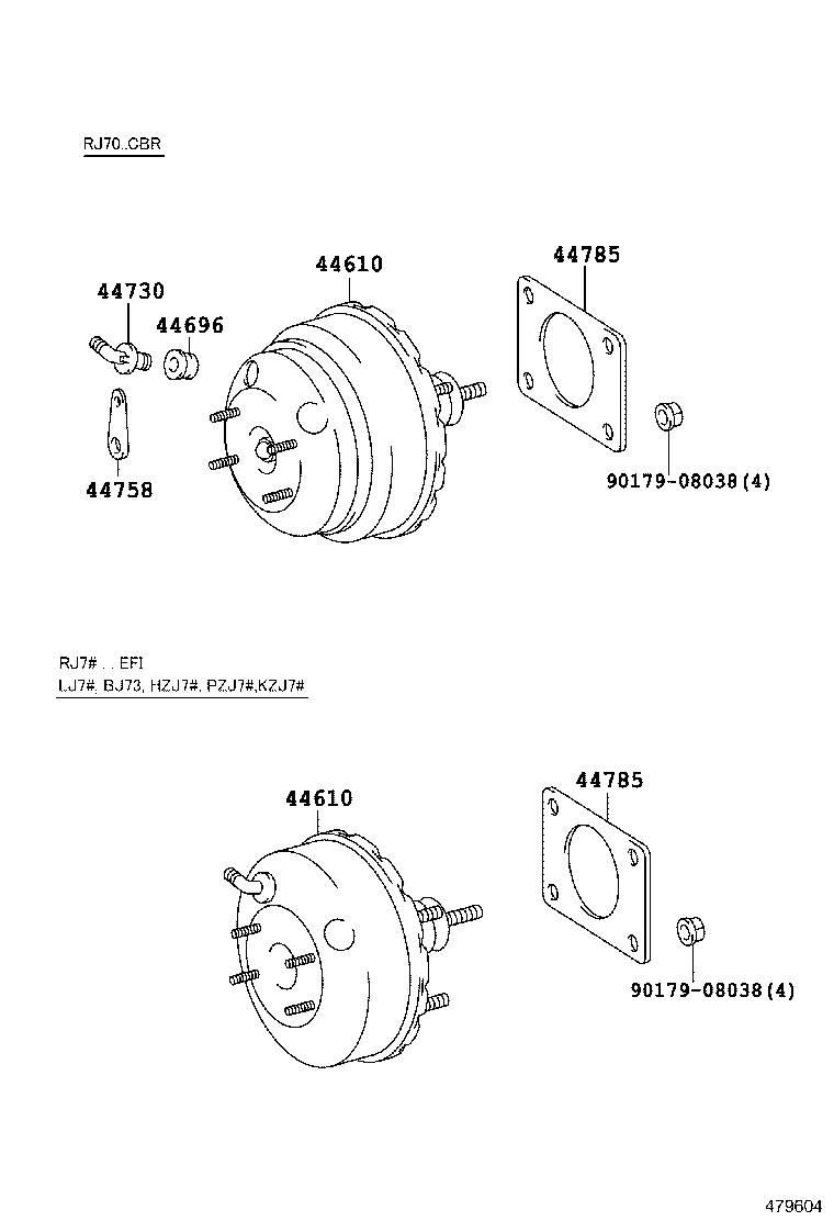 44772-60110 HOSE, VACUUM RESERVOIR TO BRAKE BOOSTER product image