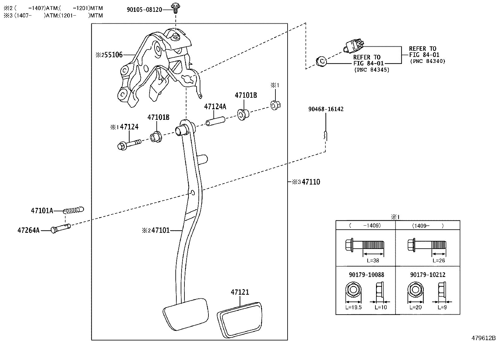 47110-52410 SUPPORT ASSY, BRAKE PEDAL product image