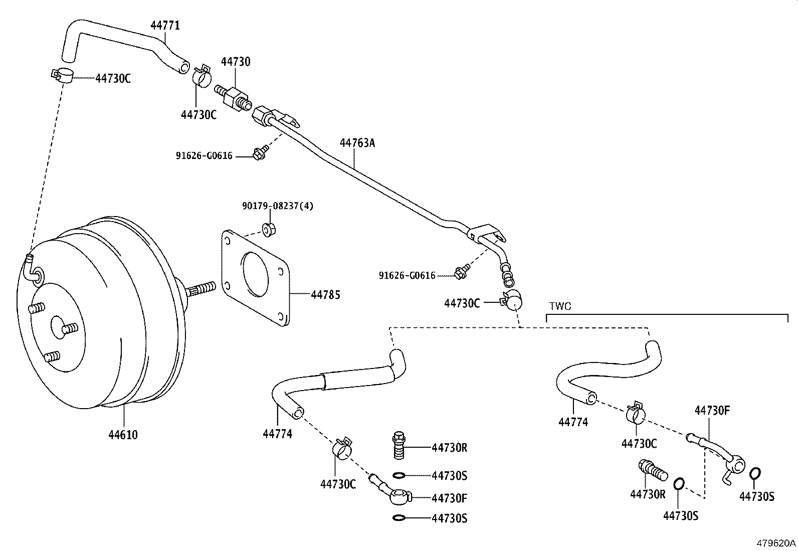 44610-14890 BOOSTER ASSY, BRAKE product image