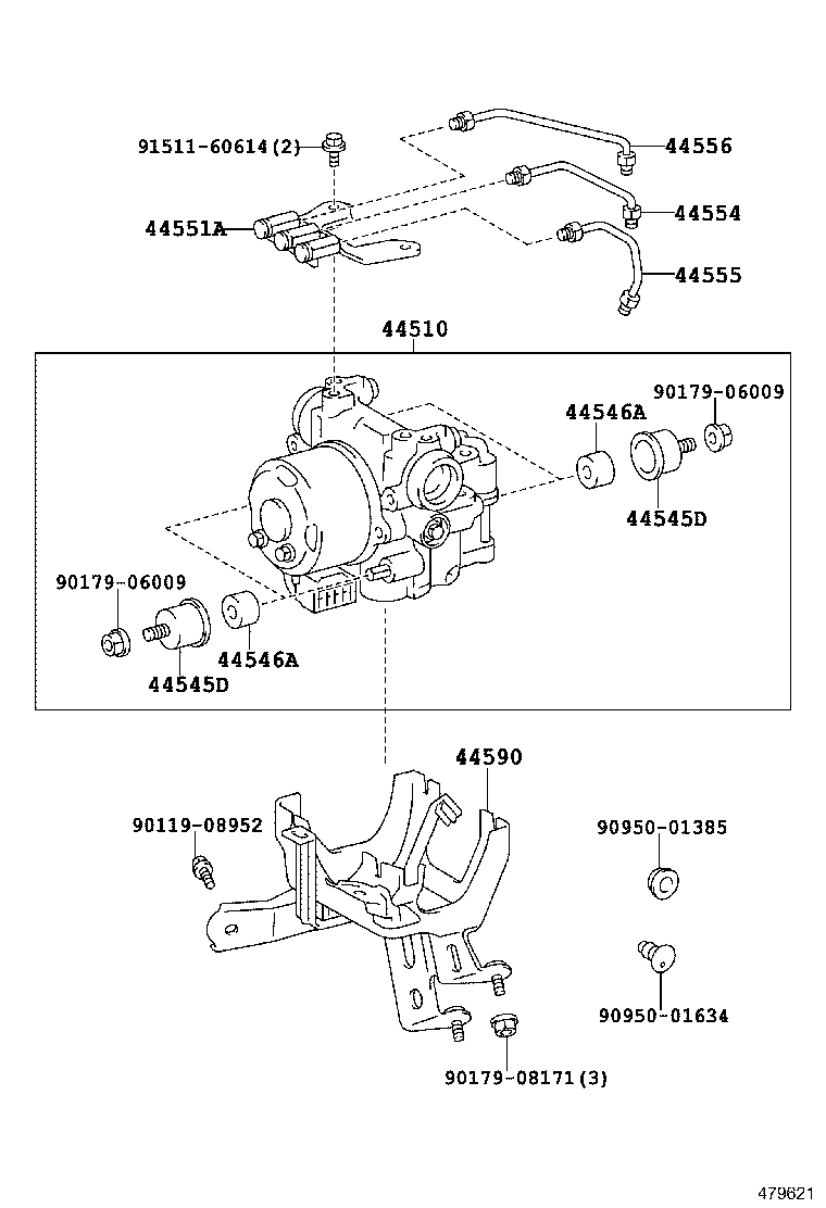 44590-14040 BRACKET ASSY, BRAKE ACTUATOR product image