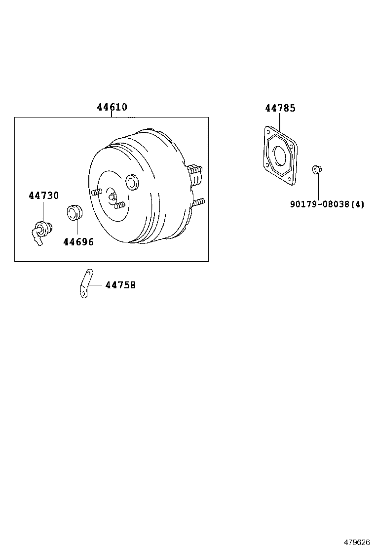 44704-12060 RESERVOIR SUB-ASSY, VACUUM product image