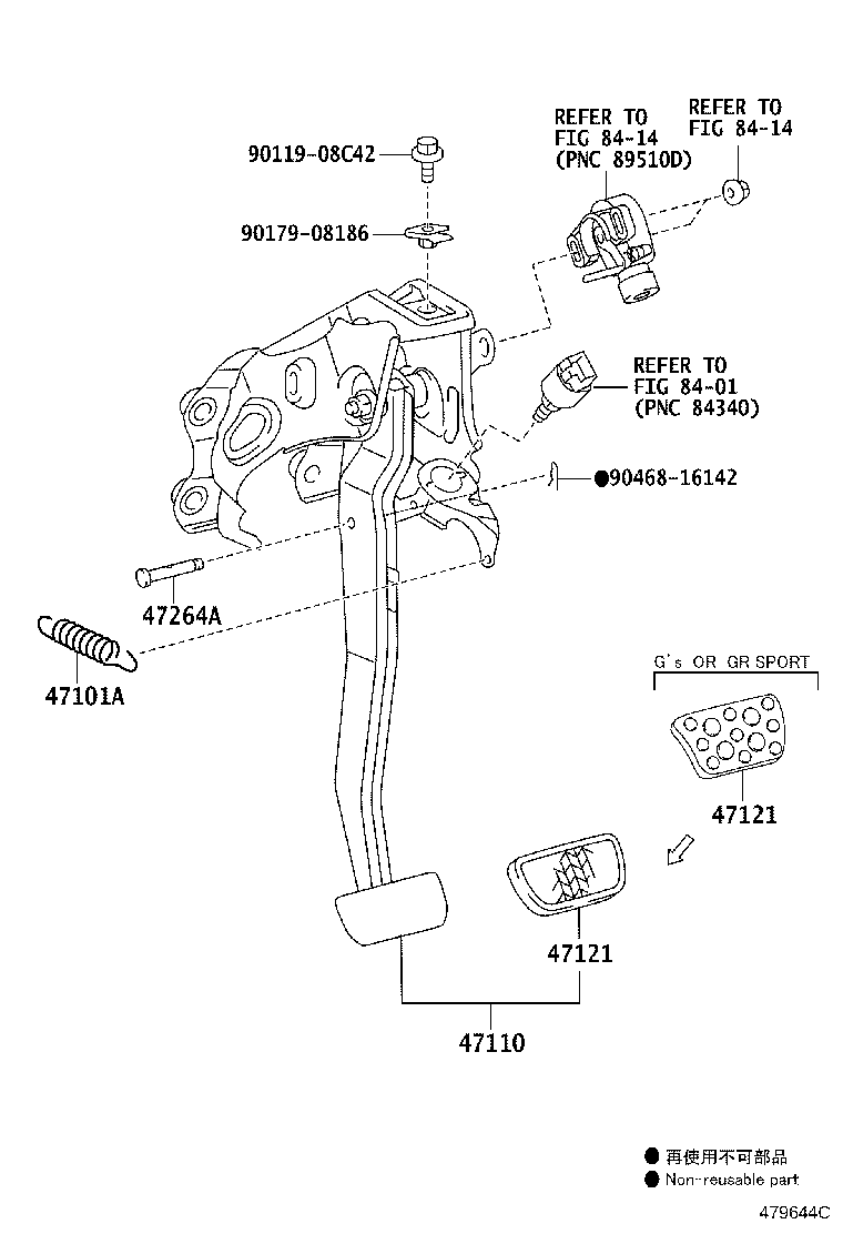 47110-WY070 SUPPORT ASSY, BRAKE PEDAL product image