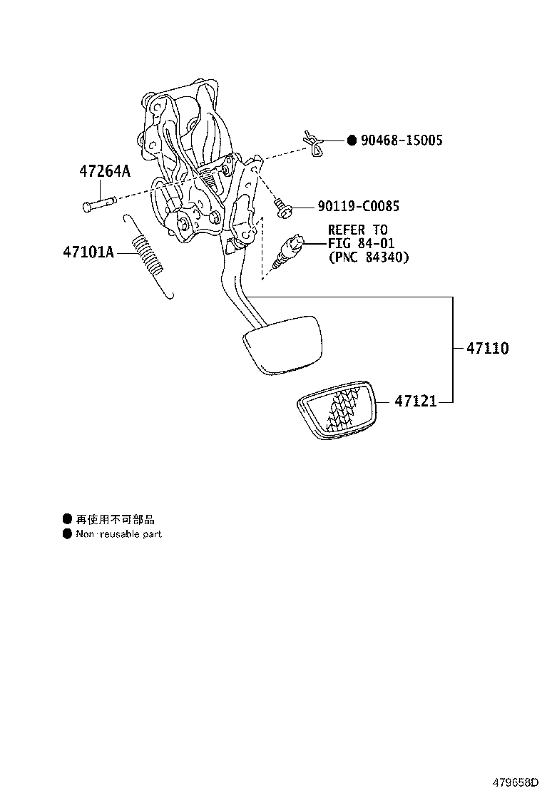 47110-0N040 SUPPORT ASSY, BRAKE PEDAL product image