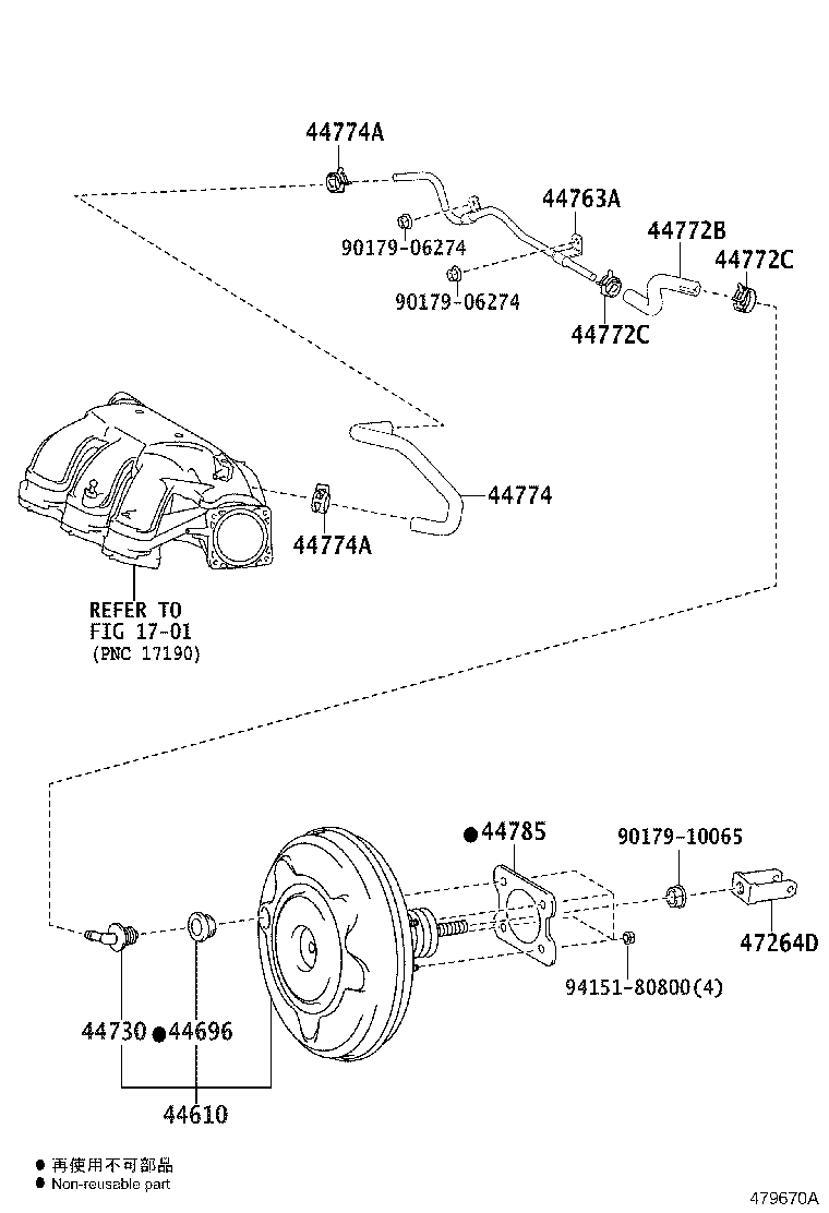 44772-58040 HOSE, CHECK VALVE TO BRAKE BOOSTER product image