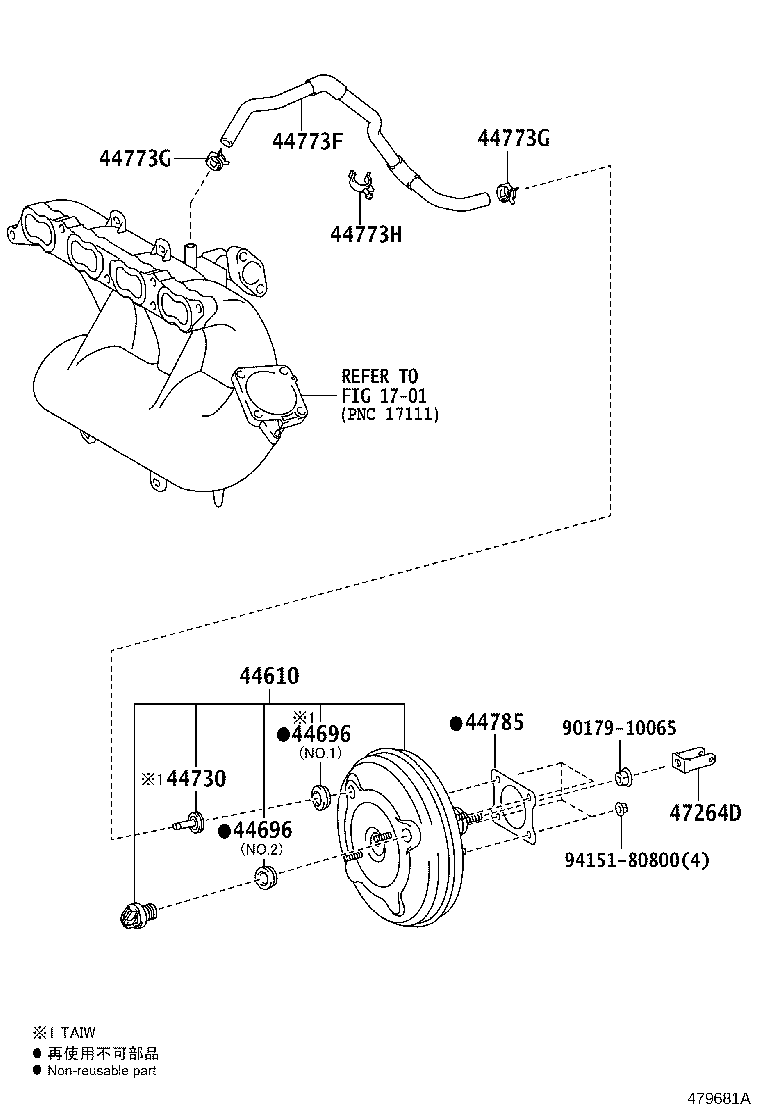 44774-06170 HOSE, UNION TO CONNECTOR TUBE product image