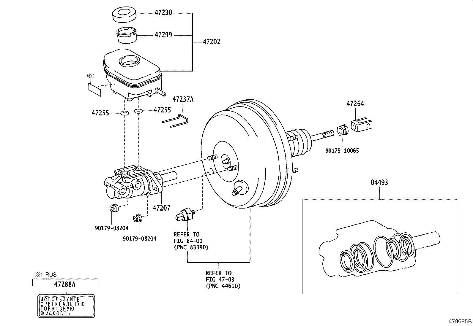 47201-26841 CYLINDER SUB-ASSY, BRAKE MASTER product image