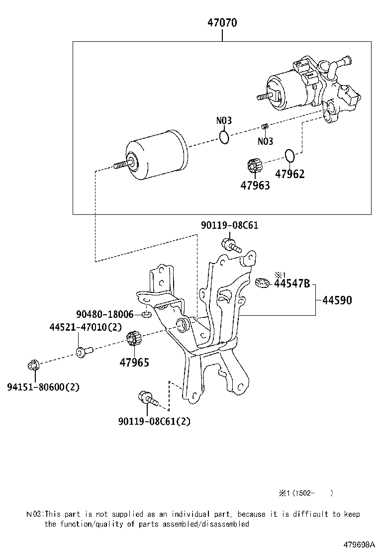 44590-06290 BRACKET ASSY, BRAKE ACTUATOR product image